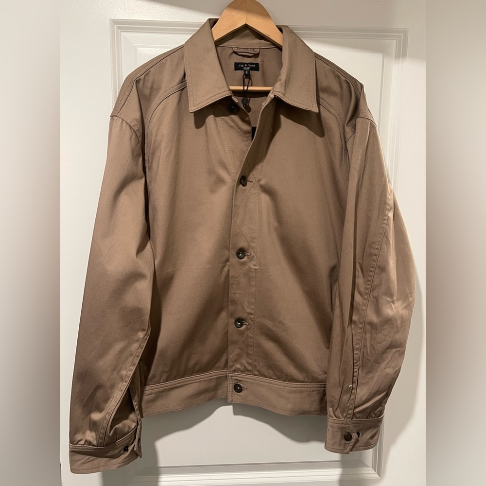 rag & bone Men's Lightweight Tan Shirt Jacket - Picture 6 of 13